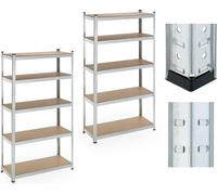 relaxdays Étagère galvanisée pour charges lourdes, lot de 2