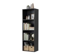 Relaxdays Étagère, H x L x P: 106 x 32 x 24 cm, 4 Cases, étagère Cube Ouverte pour Salon, Noir