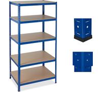 relaxdays étagère lourde 10026754_0 bleu 90,0 x 60,0 x 180,0 cm