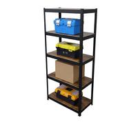 Relaxdays Étagère Lourde, H x L x P 180x60x30 cm, 500 kg, 5 Niveaux, Style Industriel, étagère de Cave, Marron/Noir