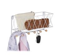 Relaxdays Étagère murale avec portemanteaux