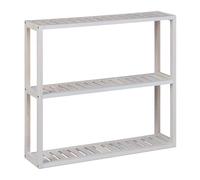 Relaxdays Étagère murale blanche avec 3 niveaux