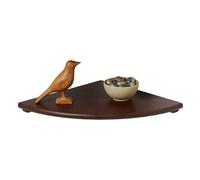 Relaxdays Étagère Murale d'angle, H x L x P : 3 x 25 x 25 cm, Noyer, Salon, déco, Charge : 5 kg, Brun foncé