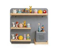 Relaxdays étagère Murale magnétique pour Toniebox et 27 Tonies, 29x39x15 cm, Gris