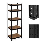 Relaxdays Étagère noire 5 niveaux