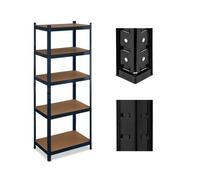 Relaxdays Étagère noire à 5 niveaux
