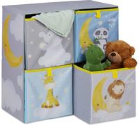 relaxdays Étagère pour enfants avec boîtes