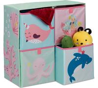 relaxdays Étagère pour enfants avec boîtes