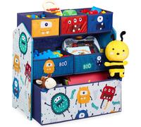 relaxdays Étagère pour enfants avec boîtes Monster
