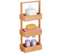 Relaxdays Étagère salle de bain bambou 3 tablettes