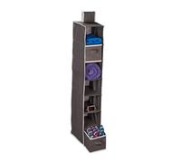 Relaxdays Étagère Suspendue, 7 Compartiments, Tissu, HLP : 106x16,5x31 cm, 2 tiroirs, organisteur penderie, Anthracite