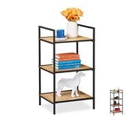 relaxdays Étagère d'appoint brune, noire 39,0 x 32,5 x 71,0 cm