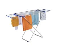 Relaxdays Etendoir extensible, pliable, acier inoxydable, longueur séchoir de 13,6 m, séchoir droit HlP 97x176x55 cm