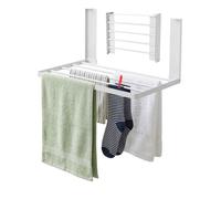 Relaxdays étendoir magnétique pliable sans perçage H x L x P 25 x 40 5 x 25 cm métal blanc