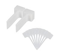 Relaxdays étiquettes à planter en lot de 100, à inscrire, parterre et pousses, H x L 14,5x5,5 cm, Plastique, blanc