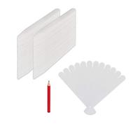 Relaxdays étiquettes à planter en lot de 300, à inscrire, parterre et pousses, 13 cm de long, Plastique, blanc