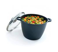 Relaxdays Marmite à soupe XXL, couvercle en verre