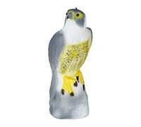 Relaxdays Faucon épouvantail, Lot de 2, Assis, Poser & Suspendre, Statue décorative, pour Le Jardin, Balcon, terrasse, Gris