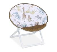 Relaxdays Fauteuil pour Enfant, Pliant, Animaux, HLP : 47 x 50 x 48 cm, pour intérieur ou extérieur, Multicolore
