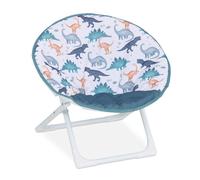 Relaxdays Fauteuil pour Enfant, Pliant, Dinos, HLP : 47 x 50 x 48 cm, pour intérieur ou extérieur, Multicolore
