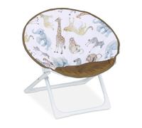 Relaxdays Fauteuil pour Enfant, Pliant, Animaux, HLP : 47 x 50 x 48 cm, pour intérieur ou extérieur, Multicolore