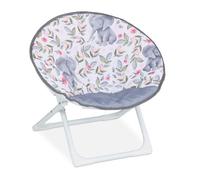 Relaxdays Fauteuil pour Enfant, Pliant, éléphants, HLP : 47 x 50 x 48 cm, pour intérieur ou extérieur, Multicolore
