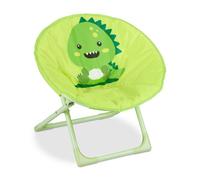 Relaxdays Chaise Lune pour Votre Enfant, Pliable, Unisexe, intérieur et extérieur, Fauteuil Pliable, Jaune, 48,5x51x48 cm