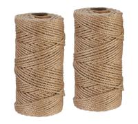 Relaxdays Ficelle en jute de 100 m en lot de 2