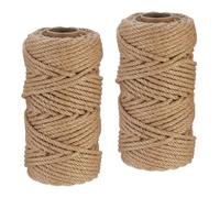 Relaxdays Ficelle en jute de 50 m en lot de 2