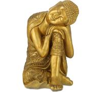 relaxdays Figure de bouddha avec tête inclinée 60 cm