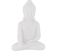 relaxdays Figure de bouddha blanche 17 cm