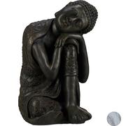 relaxdays Figure de bouddha tête inclinée 60 cm