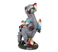 Relaxdays Figurine jardin T-Rex avale des nains