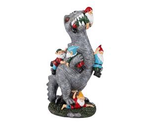 Relaxdays Figurine jardin T-Rex avale des nains