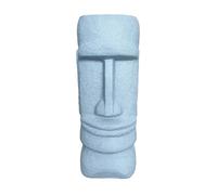Relaxdays Figurine Moai XXL, déco jardin, tête Rapa Nui, HxLxP: 47x20x18 cm, grande statue Île de Pâques, résine, grise