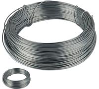 Relaxdays Fil de Ligature, Lot de 2, Ø 1mm, 50m de Long, zingué, Fin, pour Jardin & Bricolage, Inoxydable, Acier, Argent