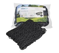 Relaxdays Filet de remorque Protection du chargement haute résistance extensible jusque 3 x 2 m mailles feuillage bois caoutchouc Sécurité filet arrimage, noir