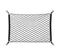 Relaxdays Filet de Voiture, 80x62 cm, élastique, Bagage, Universel, Coffre, Protection, Rangement, sûr, Maille, Noir