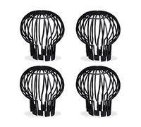 Relaxdays Filtre gouttière, Lot de 12, Plastique, crépine, Protection, écoulement de l’Eau, Ø 13 cm, Noir