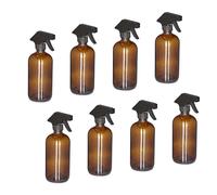 relaxdays Flacon pulvérisateur en verre 500ml Set de 8 pièces