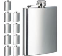 relaxdays Flasque, set de 10 bouteilles de 200ml