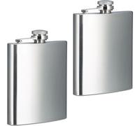 relaxdays Flasque, set de 2 bouteilles de 200 ml