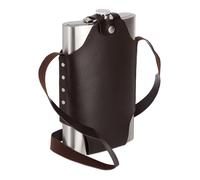 Relaxdays Flasque XXL, flacon de hanche, en acier inoxydable, à accrocher au cou, 1,8 l volume, plaisir, argentée