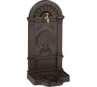 Relaxdays Fontaine extérieure de Jardin, Design nostalgique, avec Robinet, à Poser, HxLxP : 82,5 x 39 x 32 cm, Marron