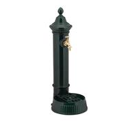 Relaxdays Fontaine Antique Design nostalgique antiquité Aluminium Jardin Robinet HxlxP: 72x26x31cm, Vert foncé