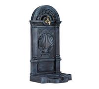 Relaxdays Fontaine de jardin antique design nostalgique antiquités aluminium jardin robinet HxlxP: 83 x 39 x 33 cm, gris
