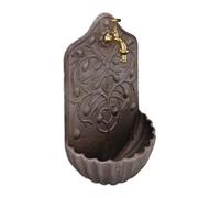 Relaxdays Fontaine extérieure de Jardin, Robinet, Fonte de Fer, Design Antique, H x L x P : 40 x 24 x 15 cm, Marron