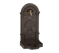 Relaxdays Fontaine extérieure de jardin, design nostalgique, avec robinet, à poser, HxLxP : 82,5 x 39 x 32 cm, marron