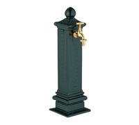 Relaxdays Fontaine extérieure pour Le Jardin ou la terrasse, Robinet, Design Antique, HLP 47 x 14 x 18,5 cm, Vert foncé