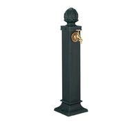 Relaxdays Fontaine extérieure pour Le Jardin ou la terrasse, Robinet doré, H x L x P : 80 x 18,5 x 22 cm, Verte